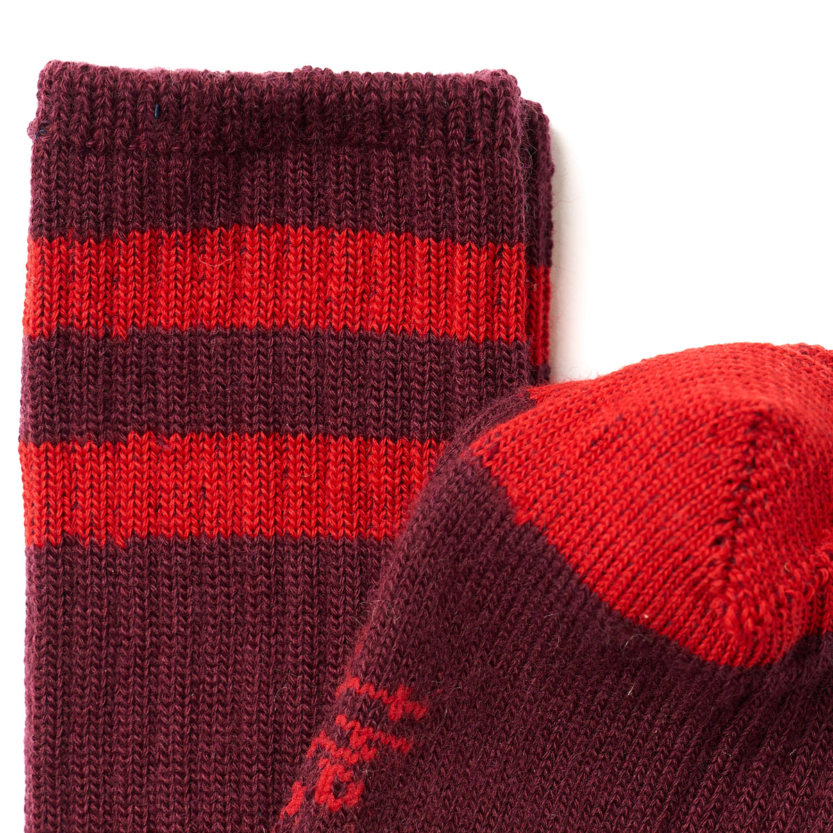 Matakana merino rib sock with stripe