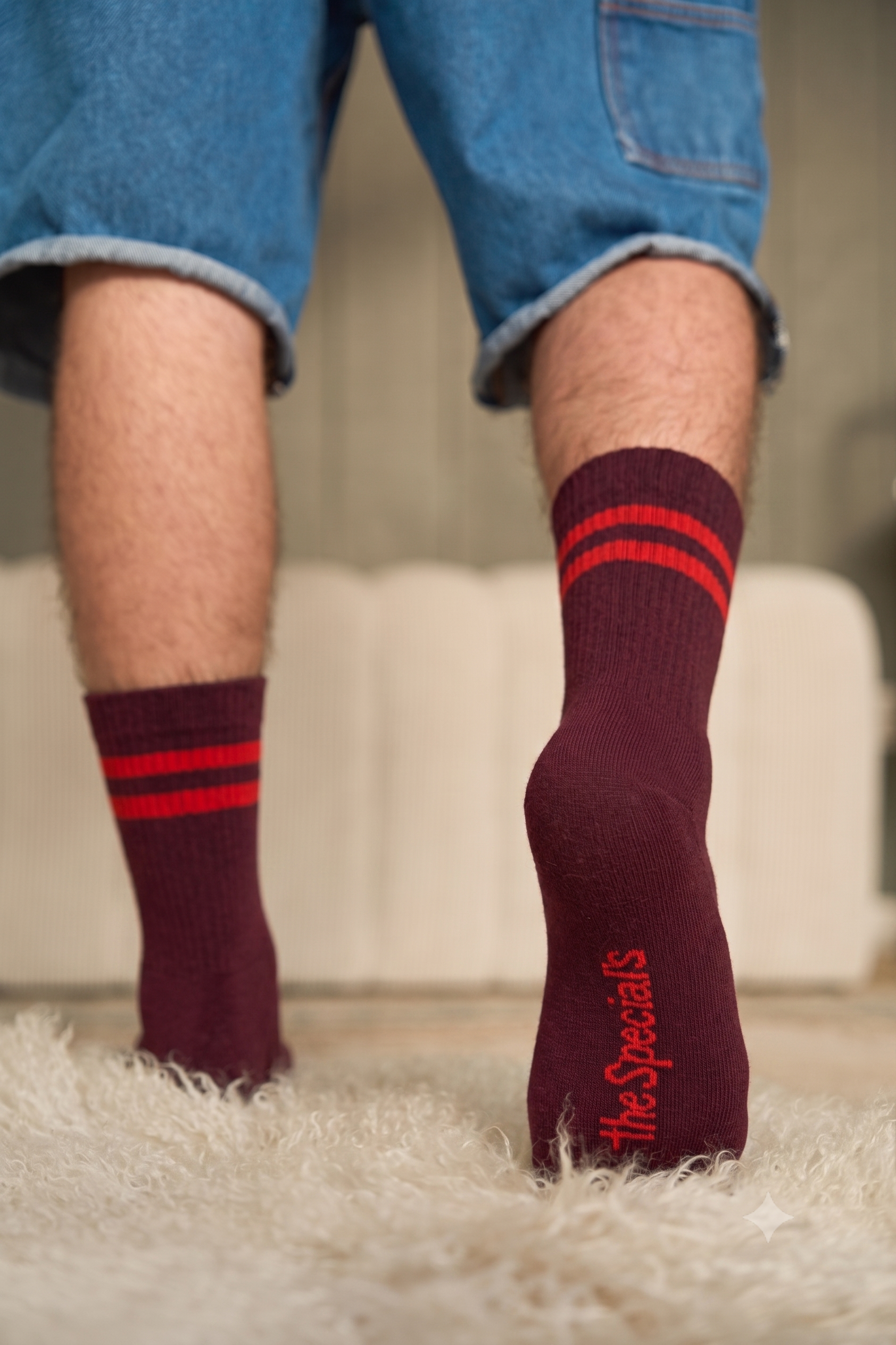 Journey merino sock with stripe