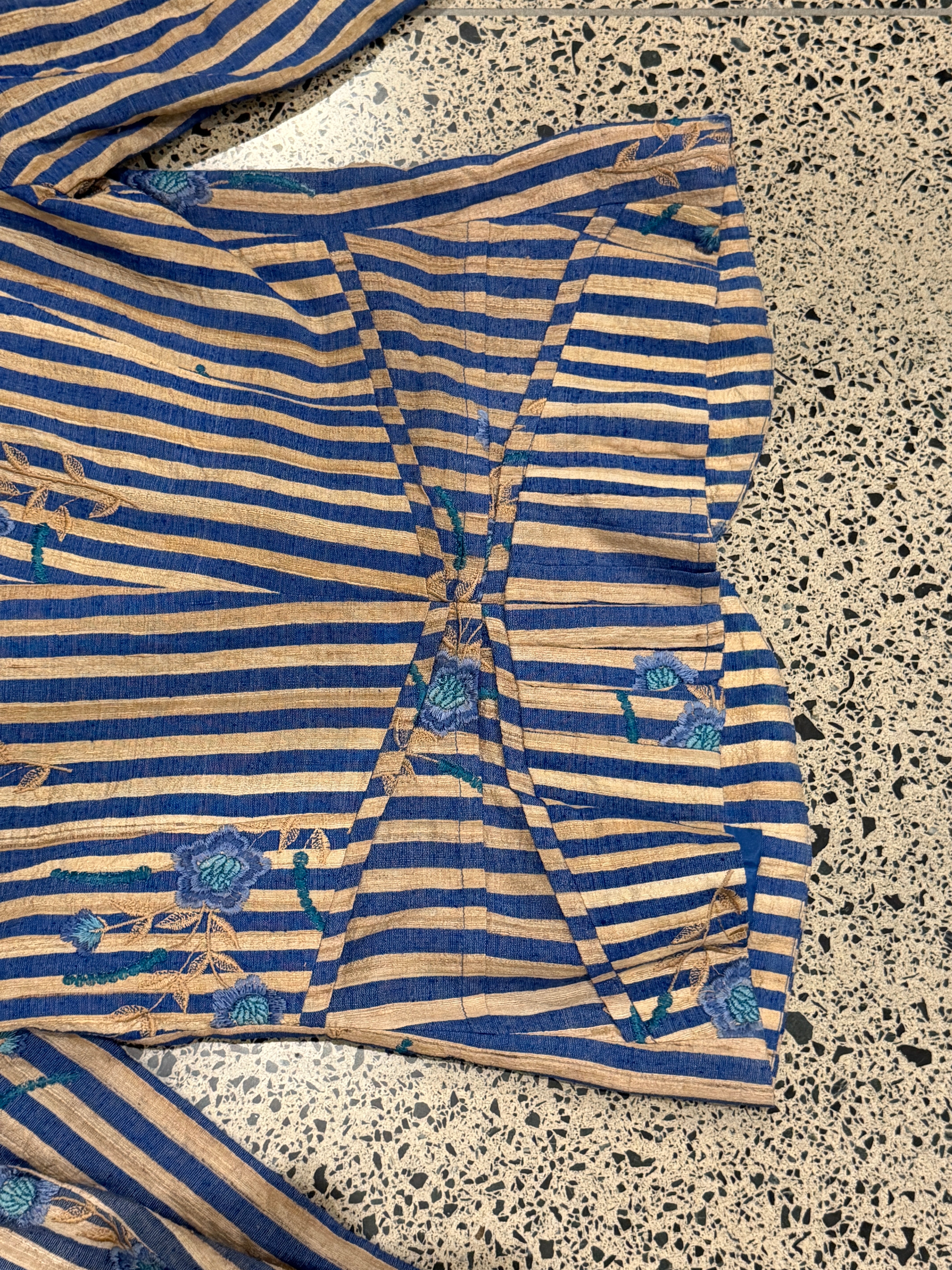 Raw Silk Jacket with Wooden Buttons
