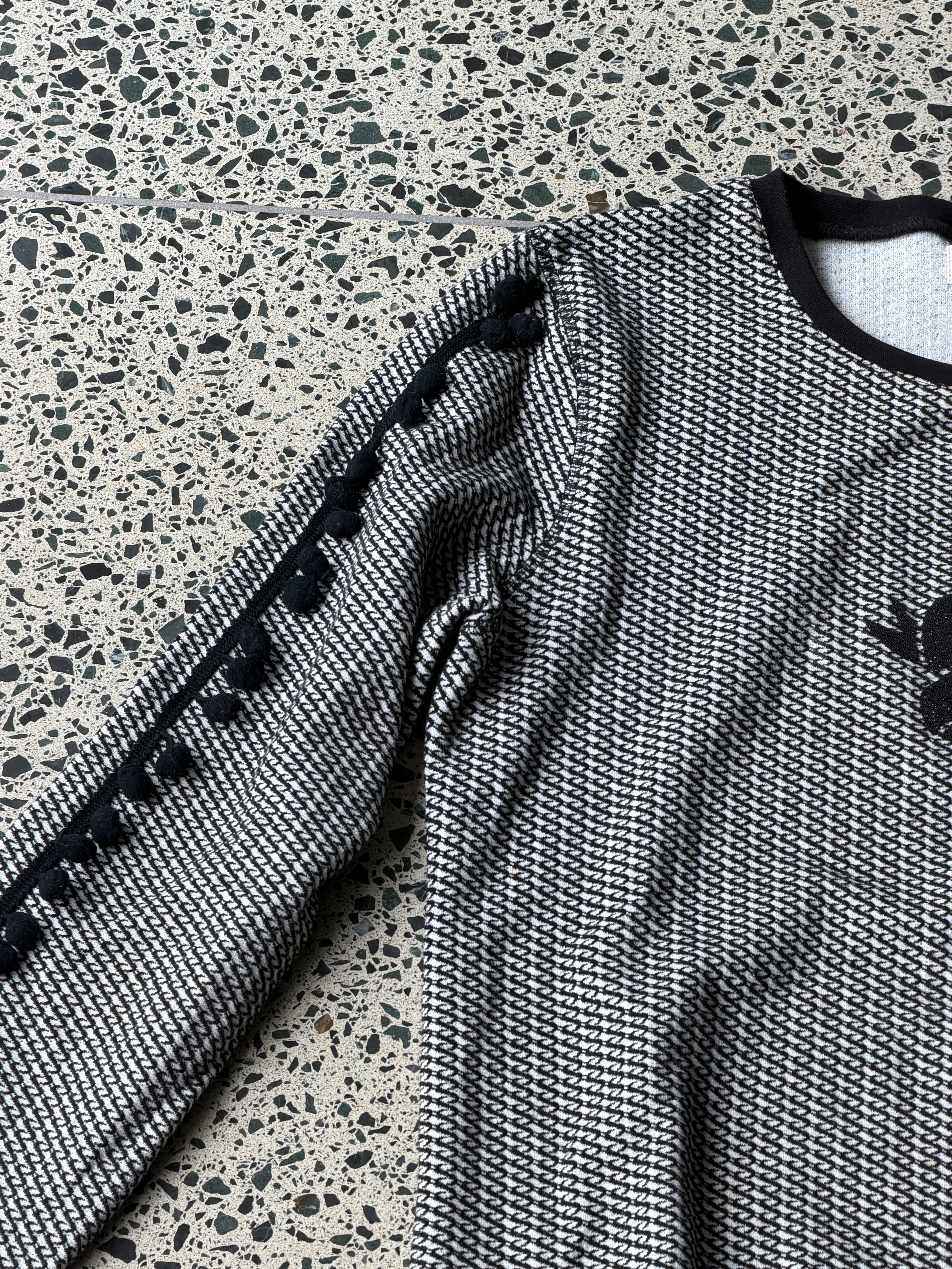 Textured Sweatshirt with Swarovski Heart Detail