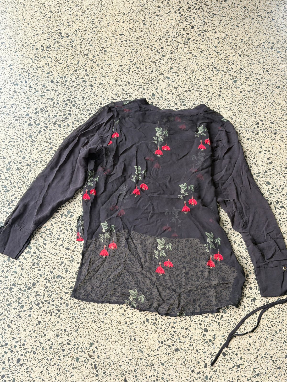 Silk georgette shirt with Floral motif