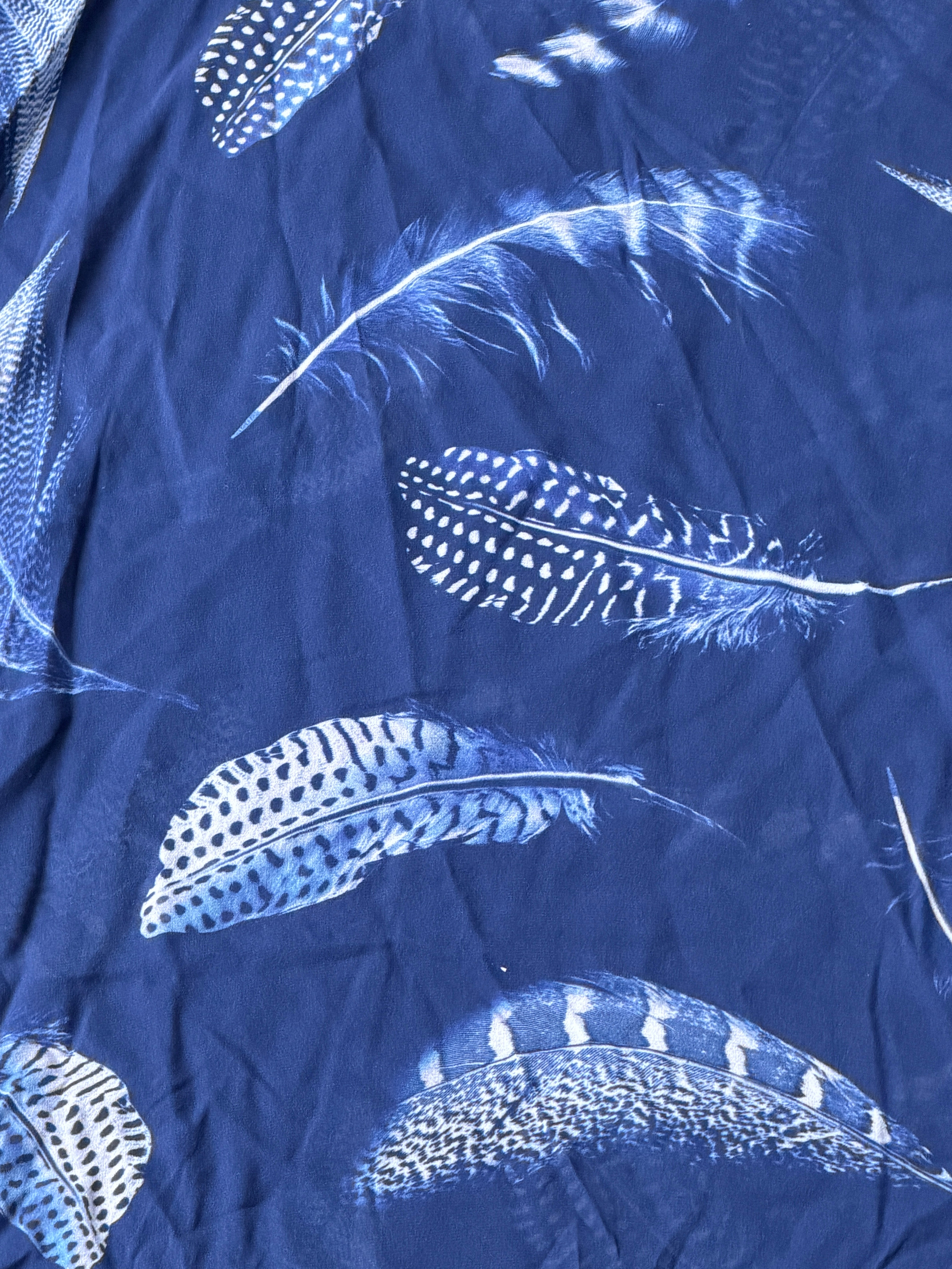 Silk Georgette Feather Tee