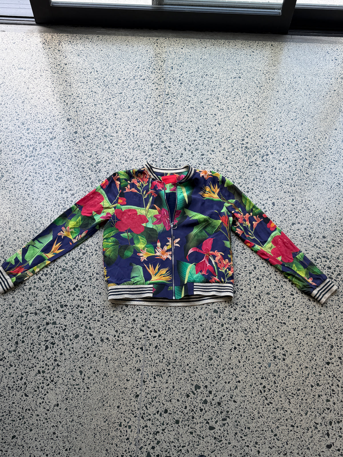 Silk Crepe de Chine Bomber Jacket