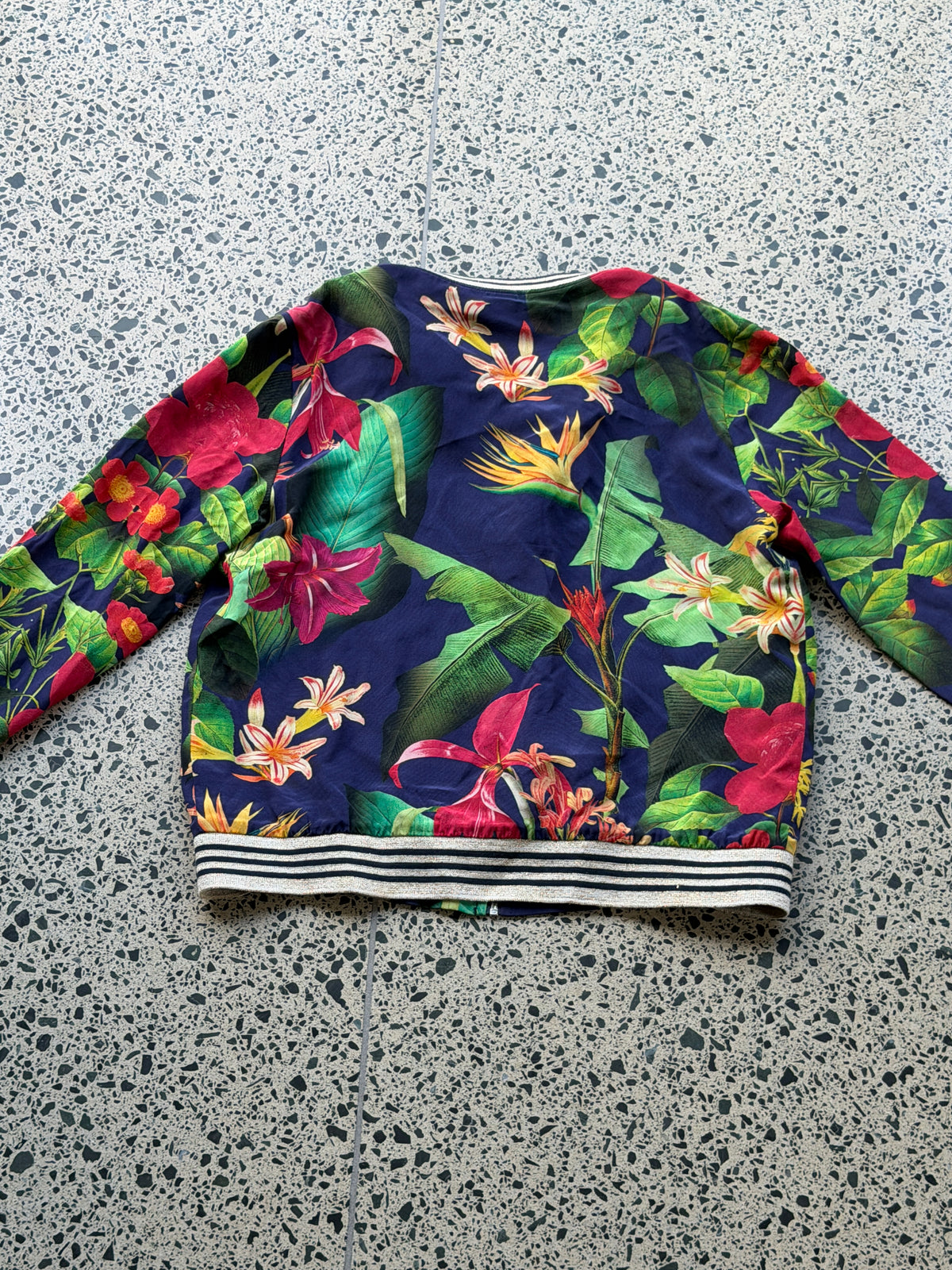 Silk Crepe de Chine Bomber Jacket