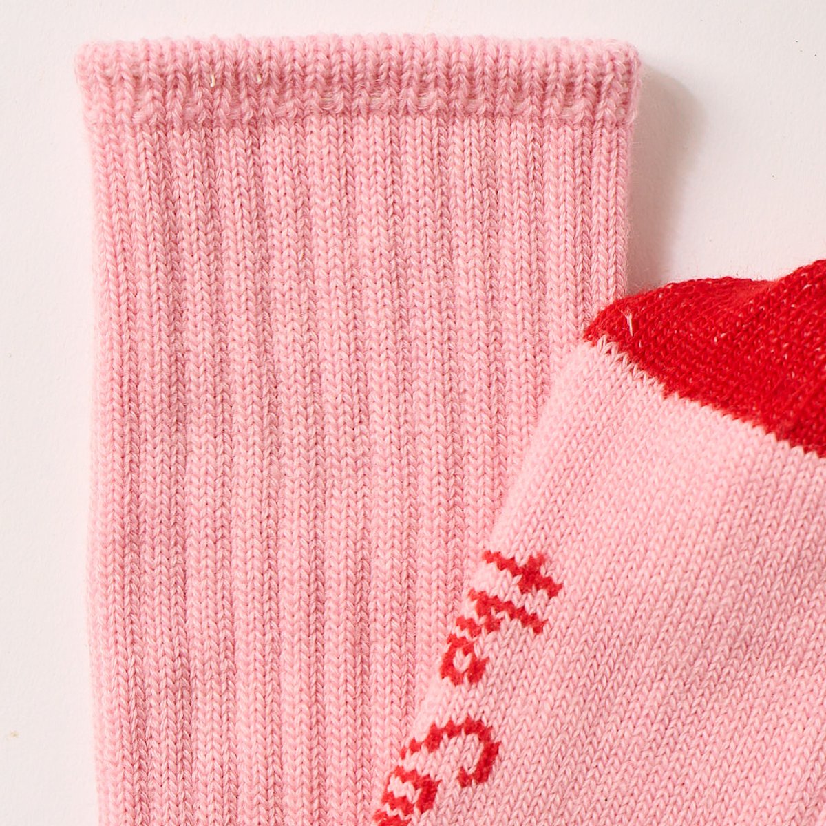 The Love merino rib sock with contrast