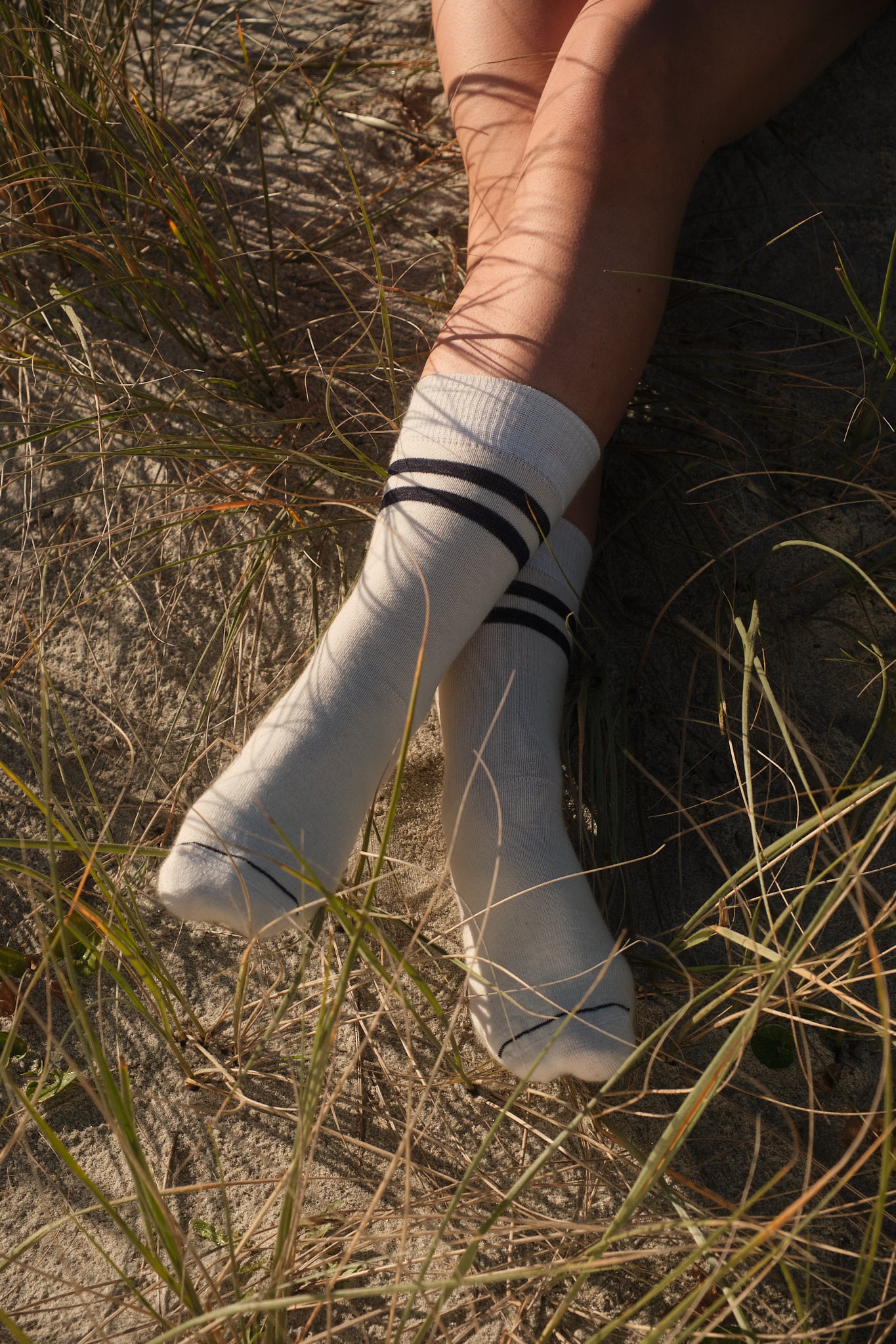 Journey merino sock with stripe
