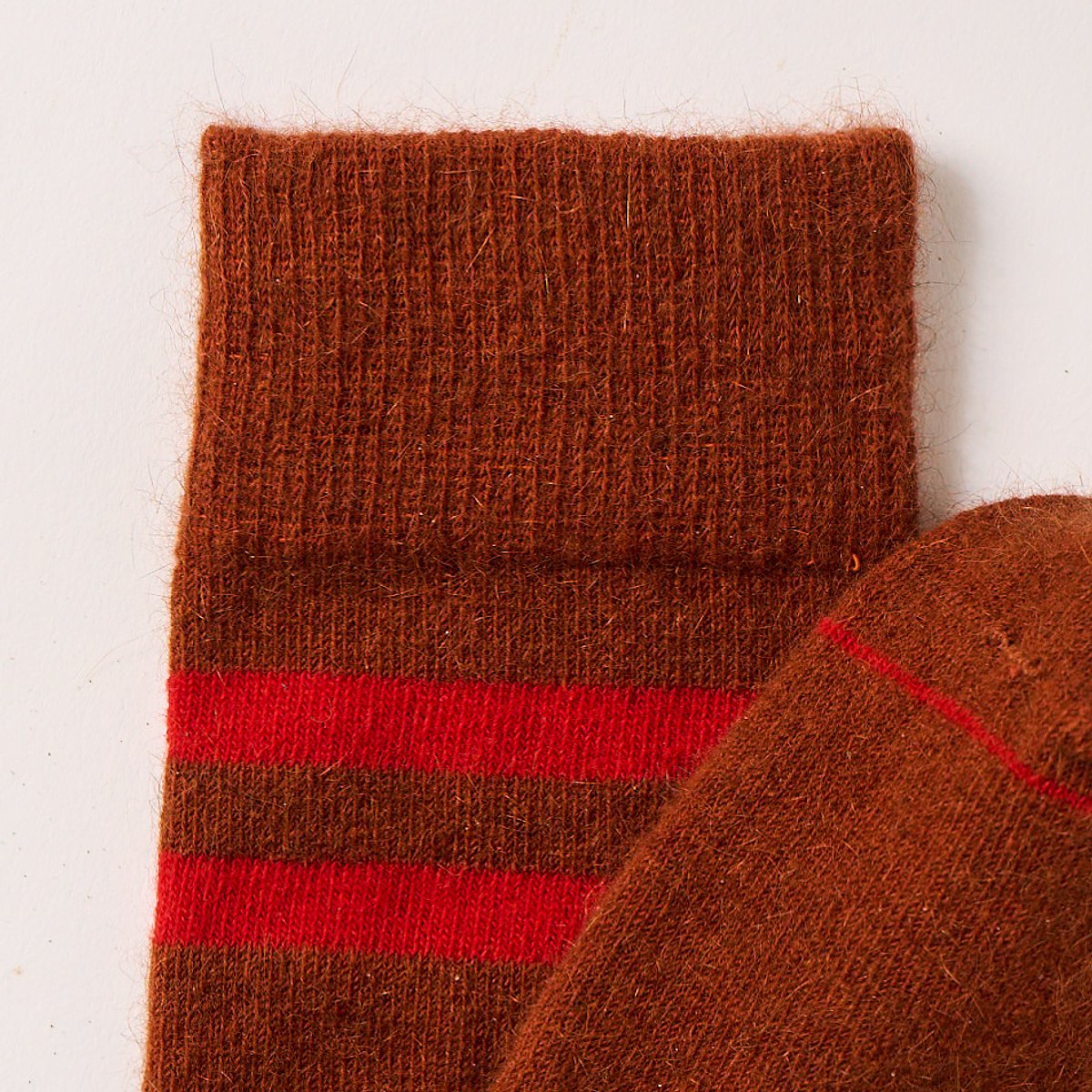 Fine possum/merino sock with stripe