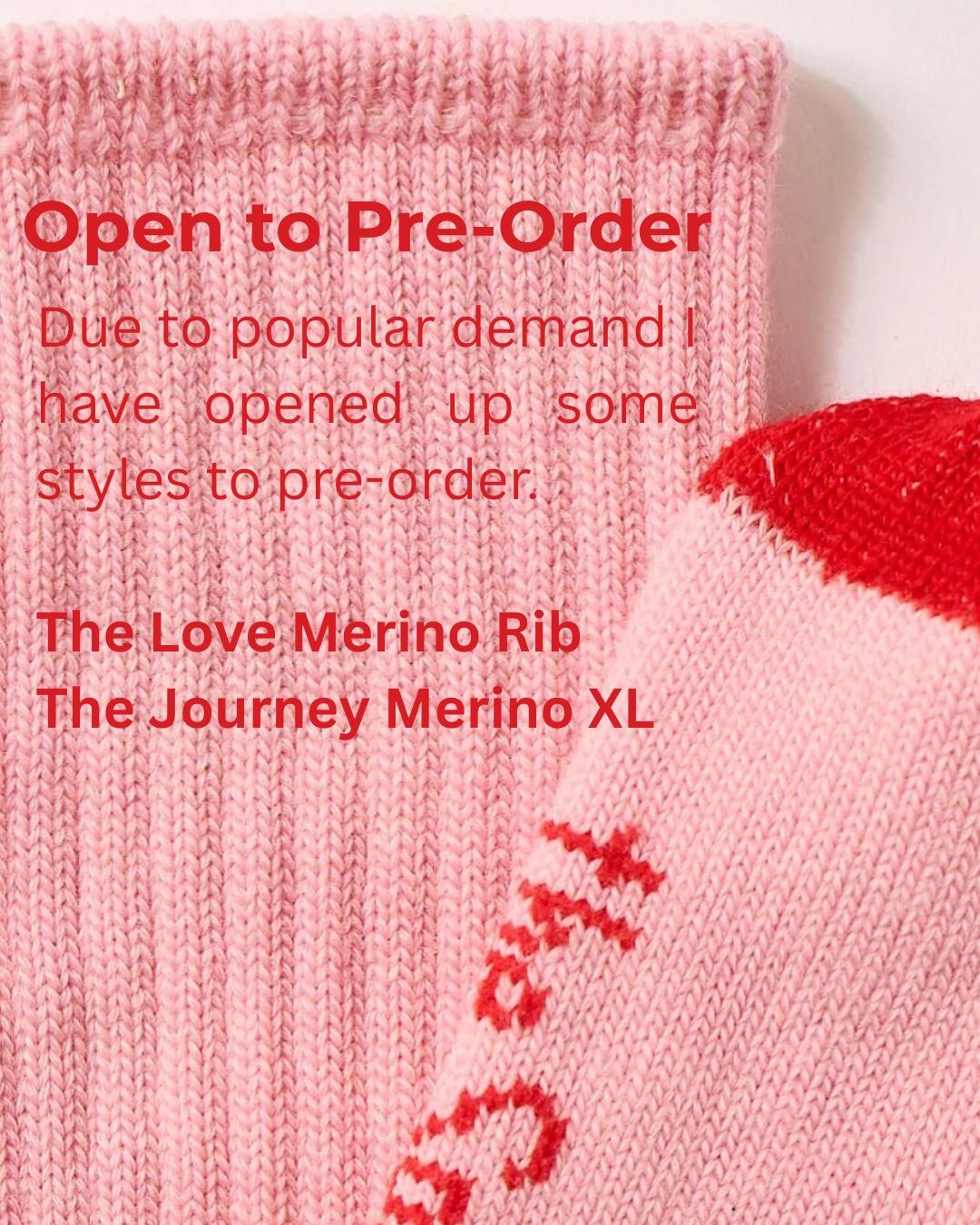 The Love merino rib sock with toe and heel contrast