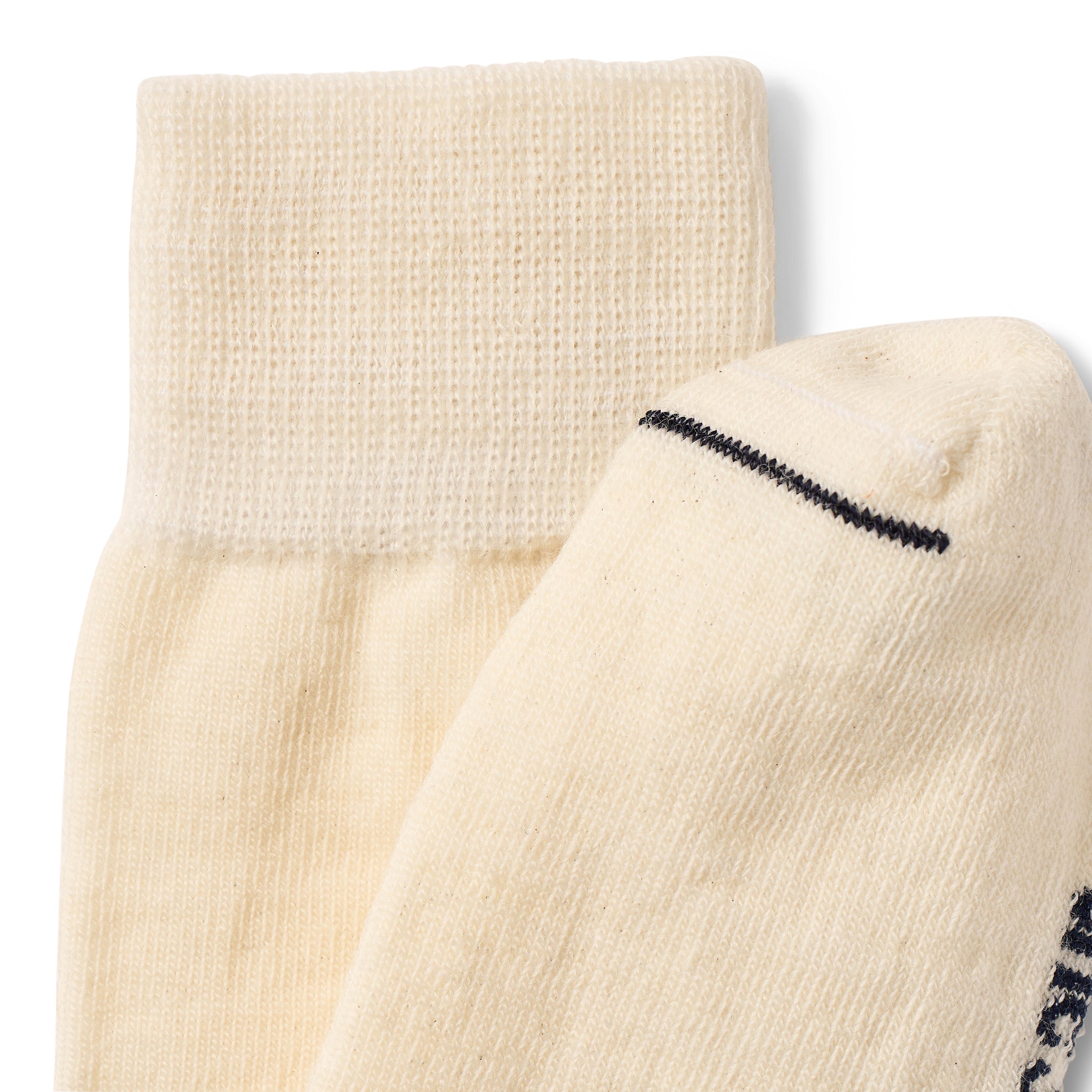 The Studio merino sock with toe strip