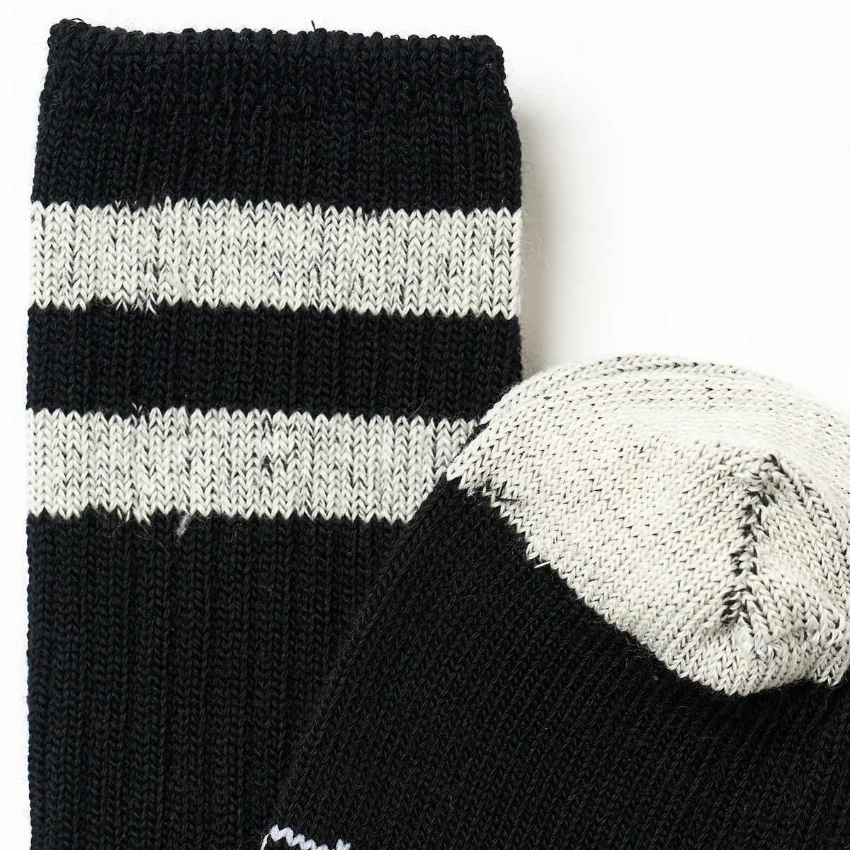 Matakana merino rib sock with stripe