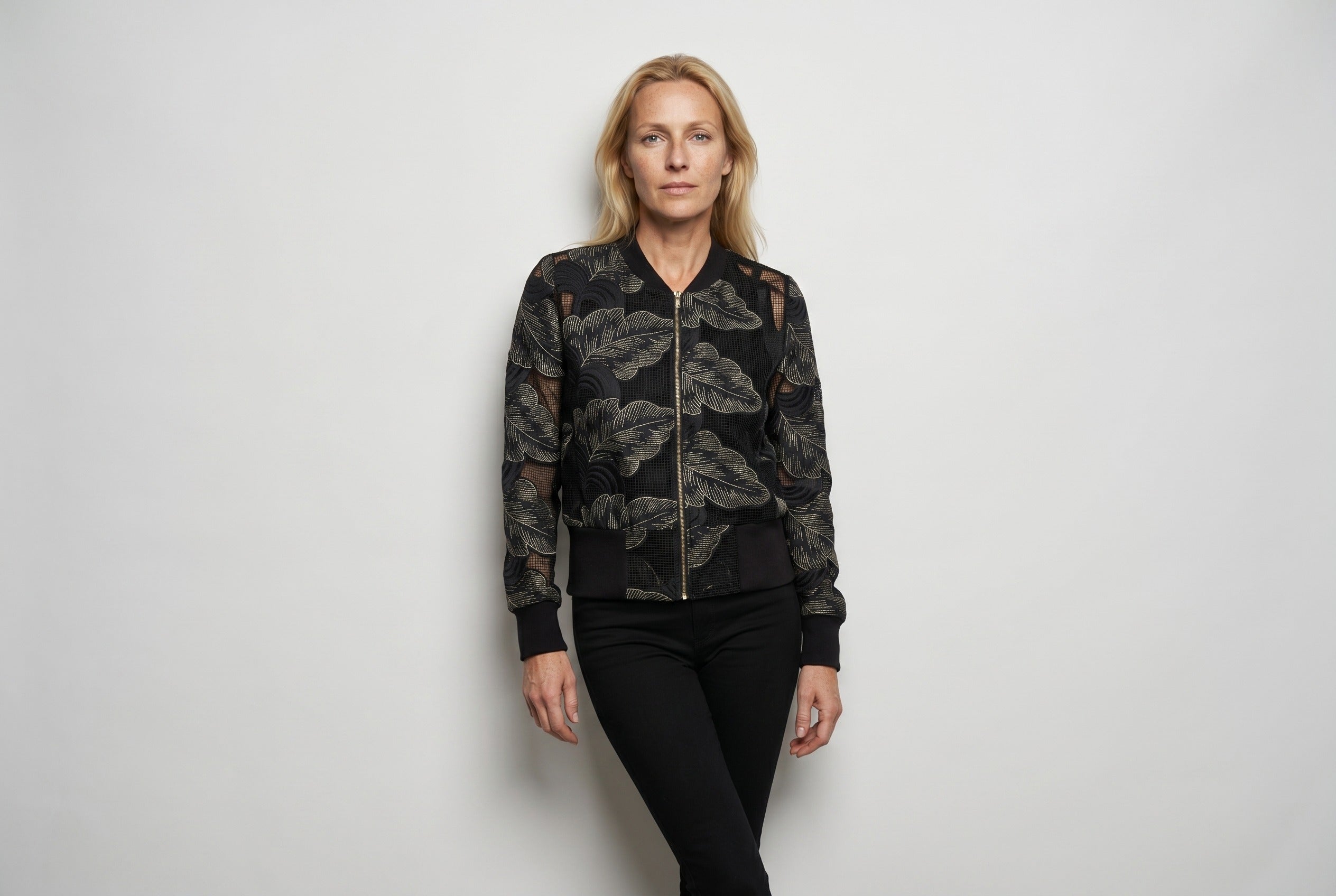 Embroidered Bomber Jacket