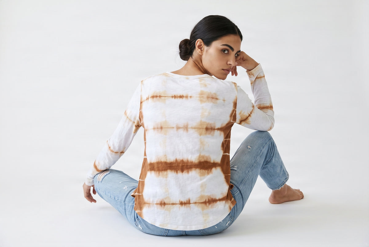 Bali Grid tie-dye tee