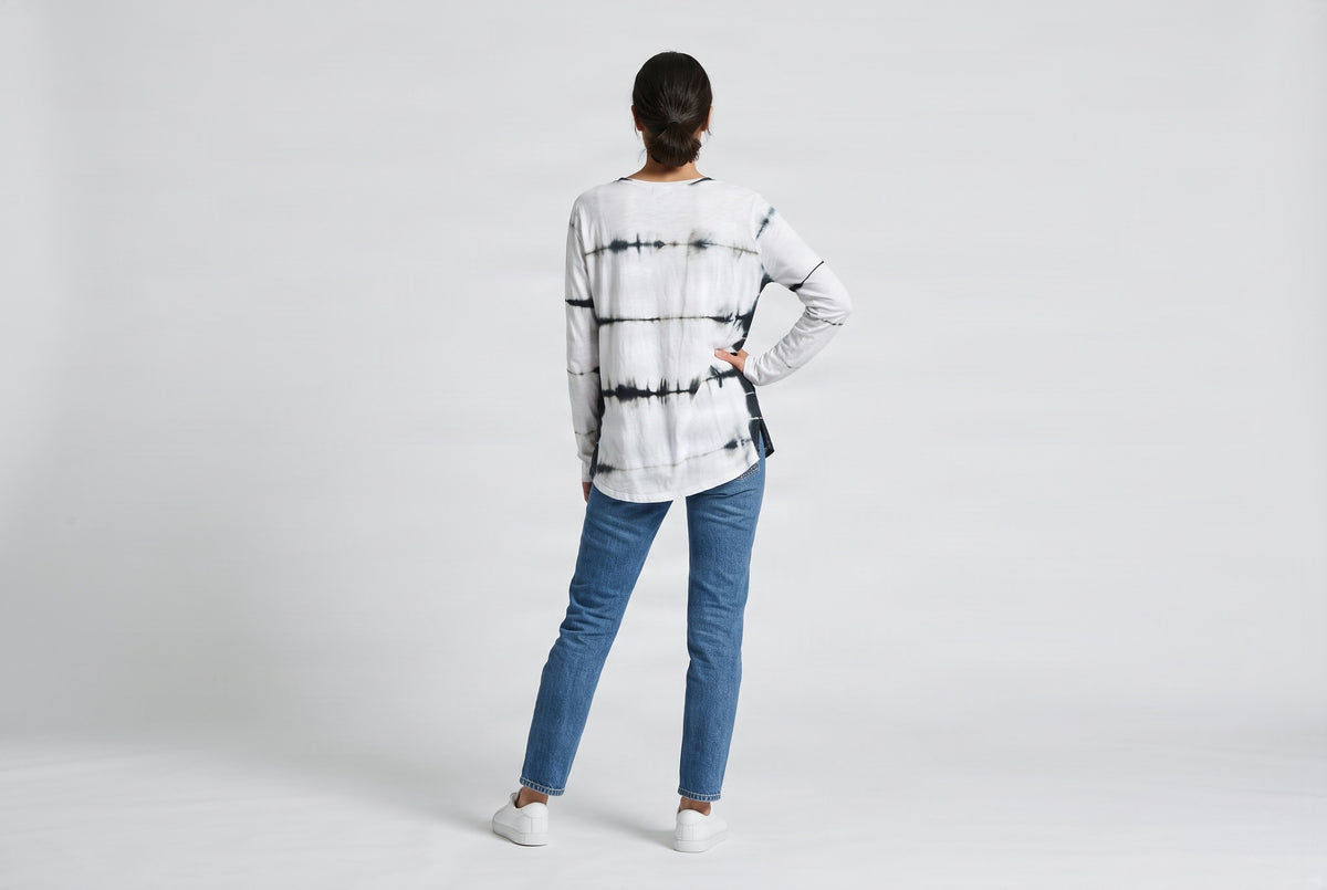 Bali Grid tie-dye tee
