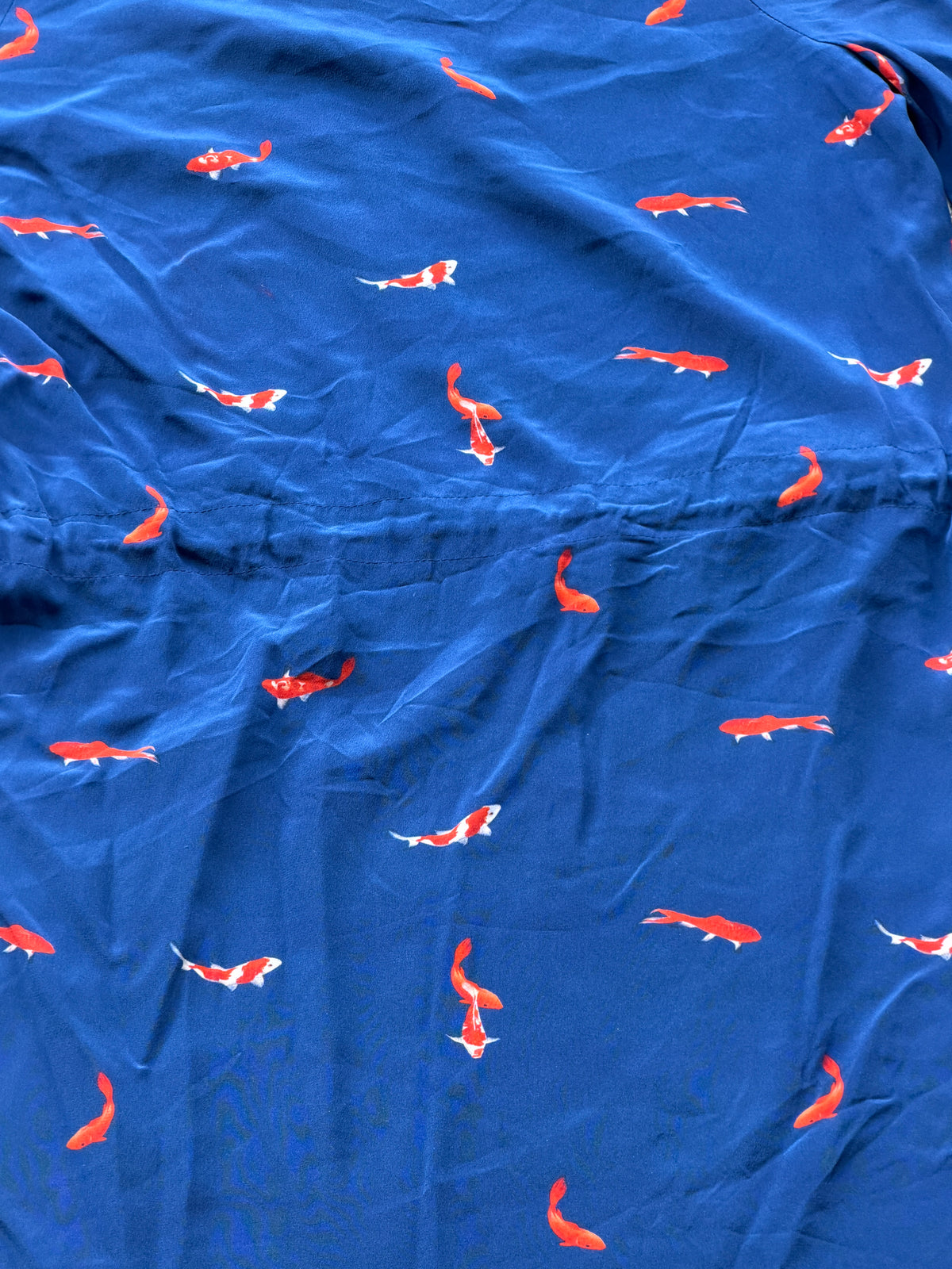 Silk Crepe de Chine dress - Koi fish pattern