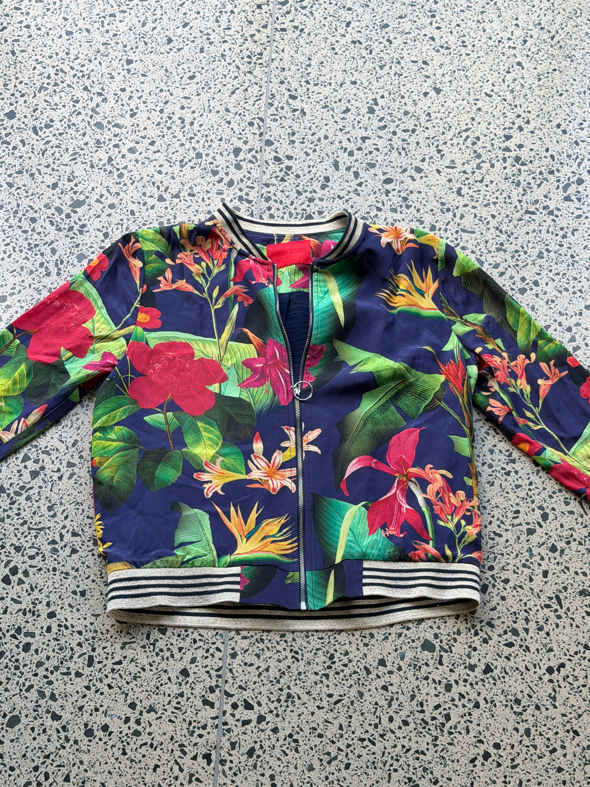 Silk Crepe de Chine Bomber Jacket
