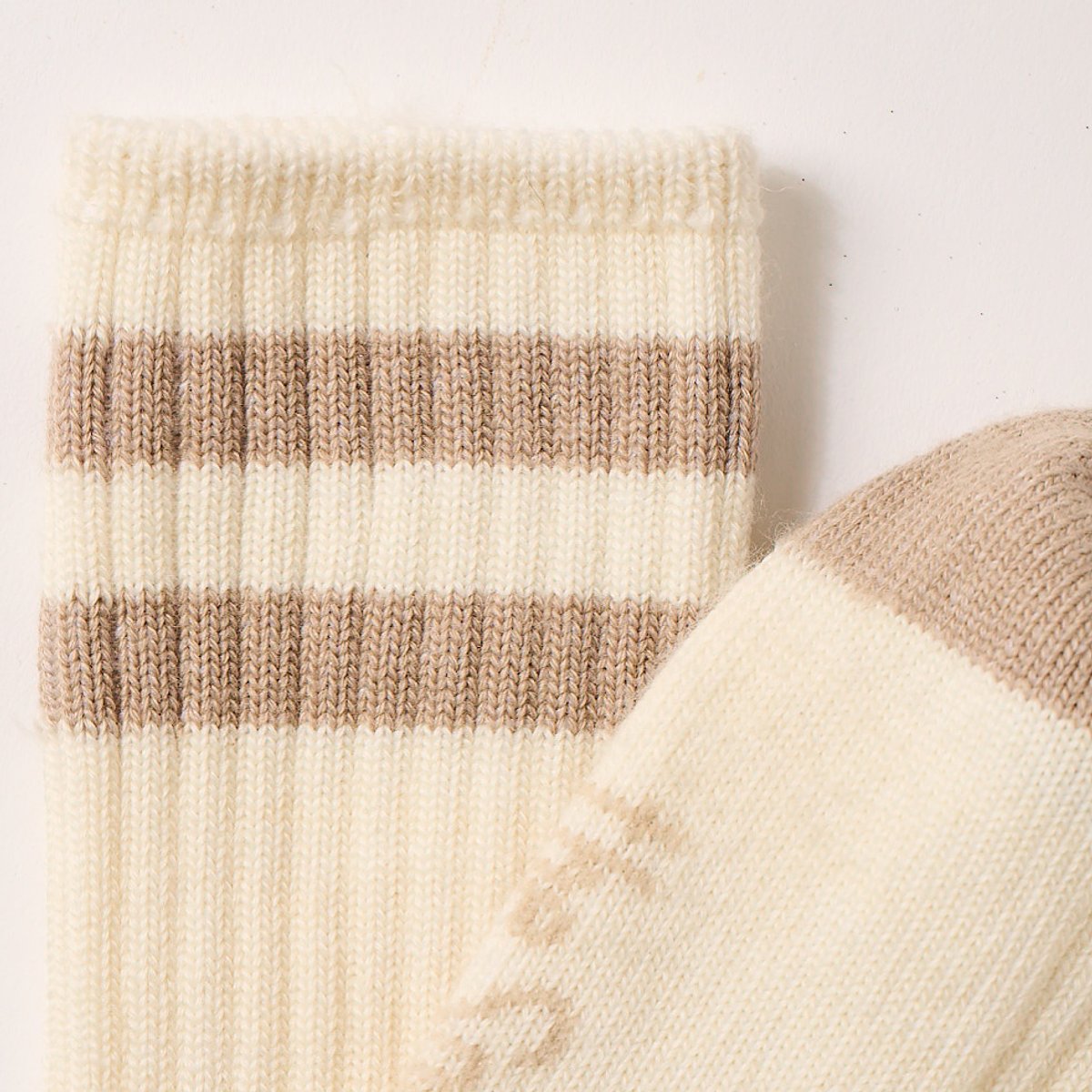 Matakana merino rib sock with stripe