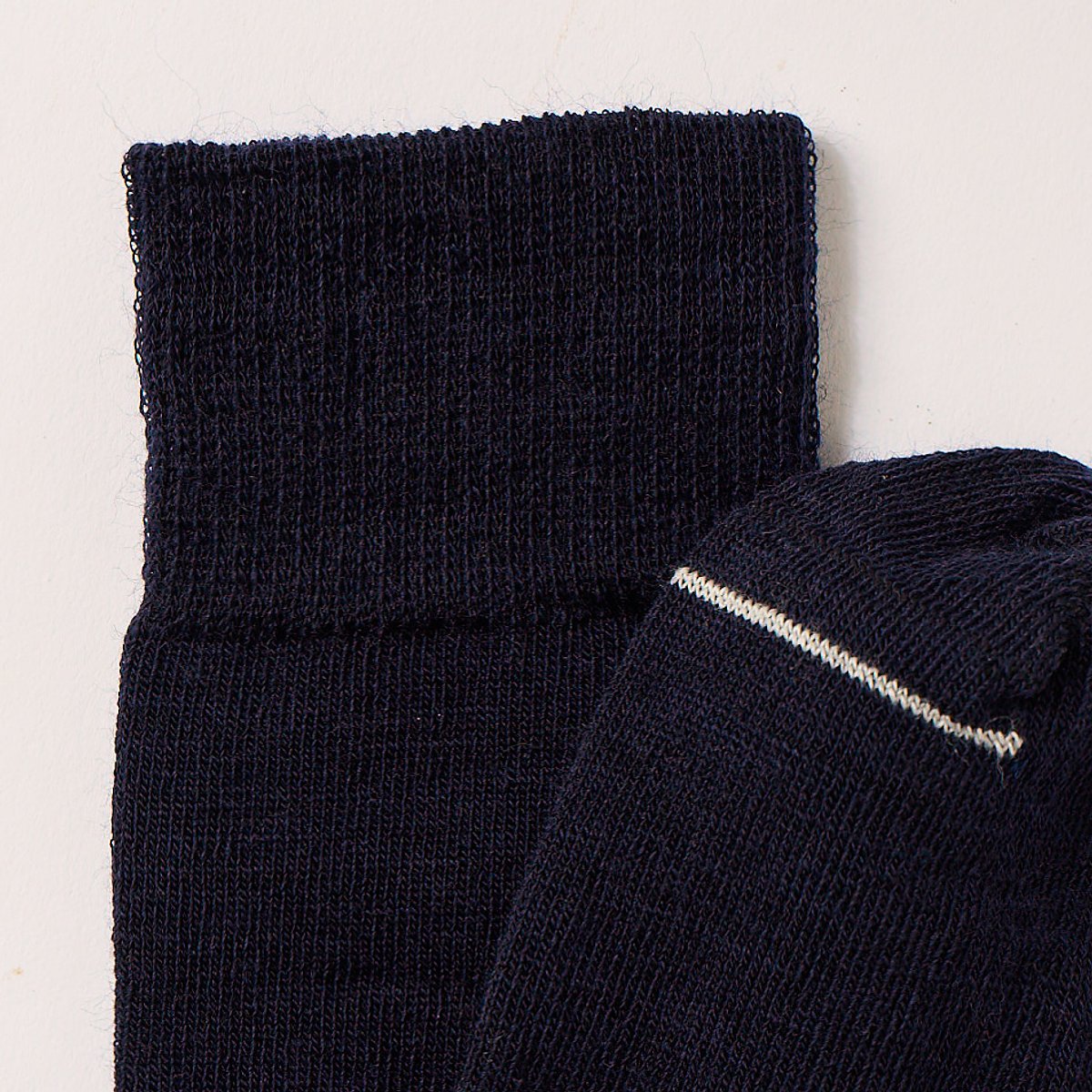 The Studio merino sock with toe strip